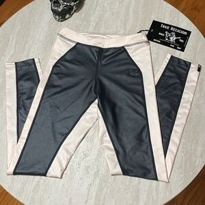 NWT True Religion Colorblock Coated Performance Leggings *S